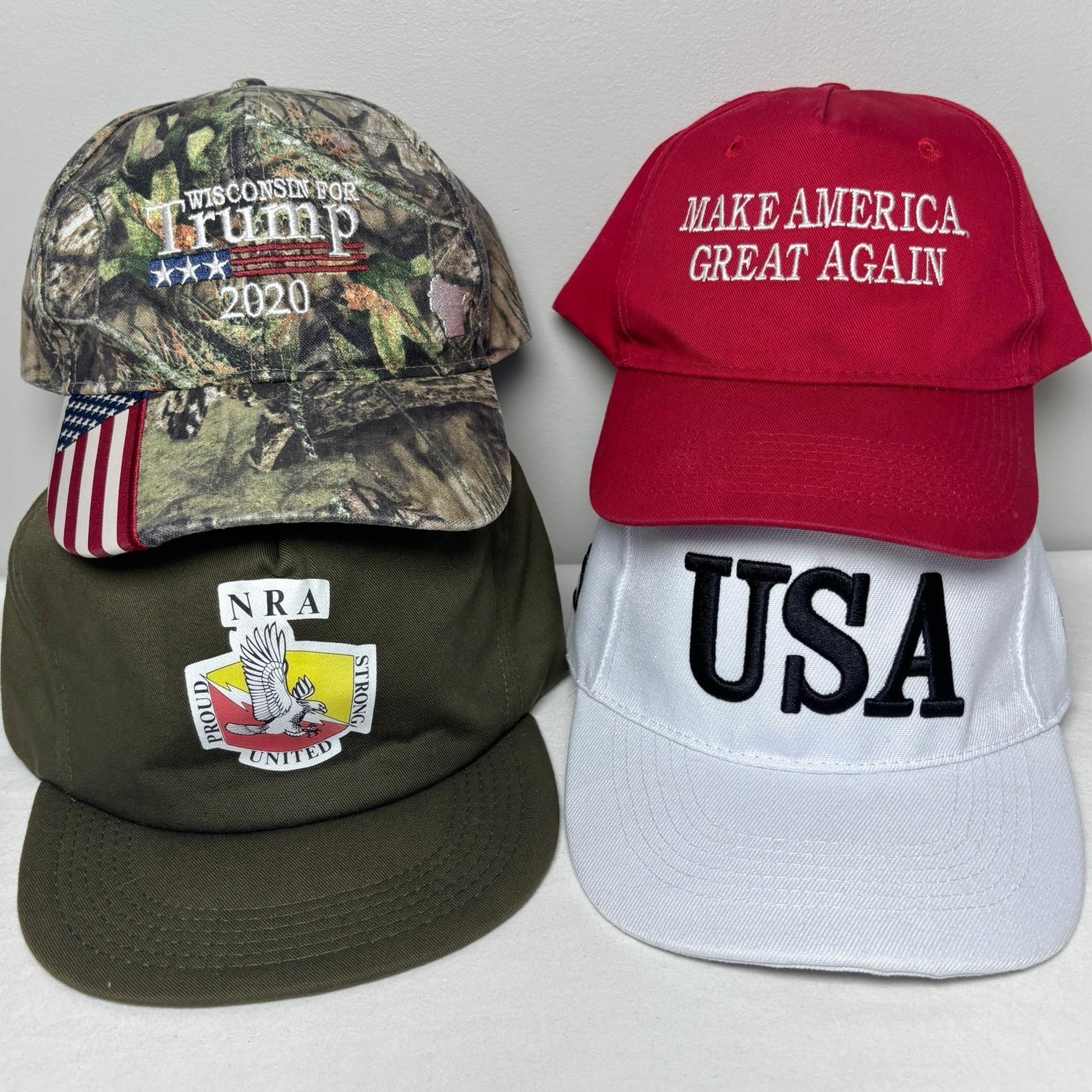 4 Lot President Donald J Trump MAGA Make America Great Again MAGA NRA Hat Bundle