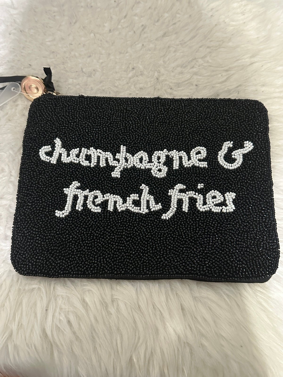 Champagne and French Fries Beaded Clutch Kate Spade NY x Target