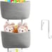 TeoKJ Over the Door Organizer, 3-Tier Woven Cotton Hanging Kitchen Baskets Stora