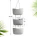 TeoKJ Over the Door Organizer, 3-Tier Woven Cotton Hanging Kitchen Baskets Stora
