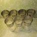 Vintage Mid Century Modern Silver Fade Rimmed High Ball Glasses set of 7