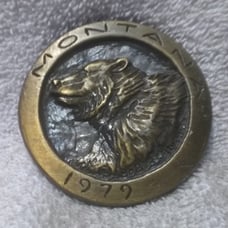 1979 Montana Grizzly Bear Belt Buckle Signed Bob Scriver Great Vintage Rare Find
