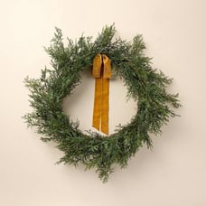 Hearth and Hand Christmas Wreath with Velvet Ribbon Trim