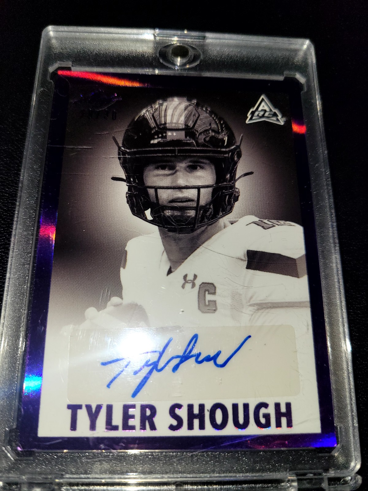 Tyler Shough SAINTS AUTO 29/30 LEAF PRC purple refractor. Never touched.