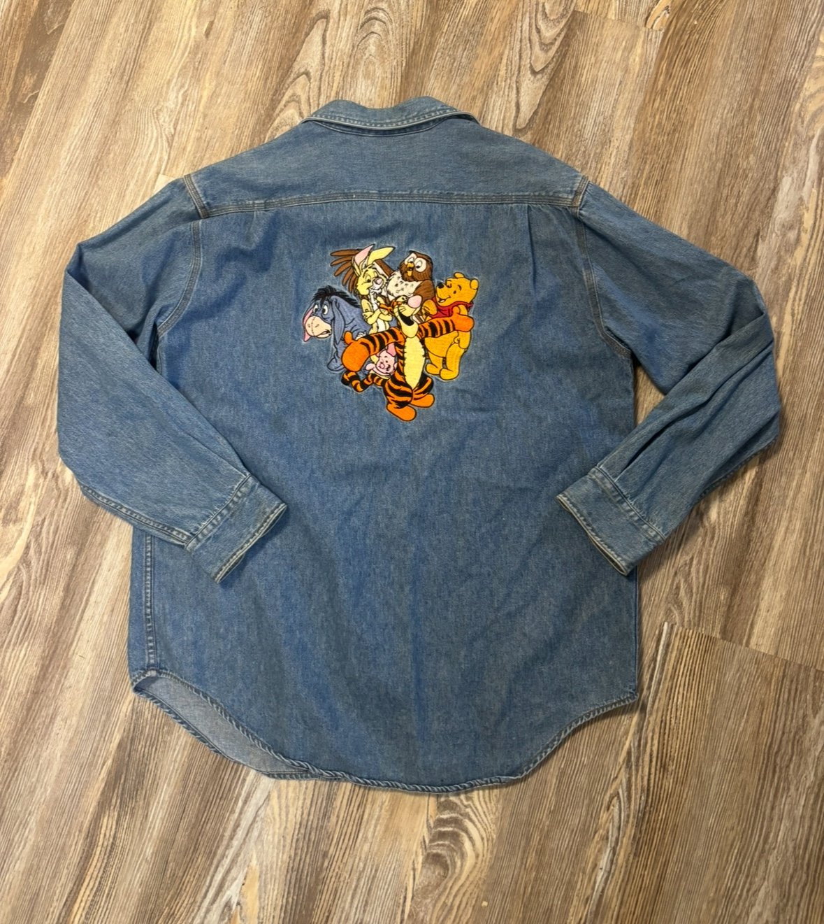 Vintage Winnie The Pooh Jean Button Up - Small