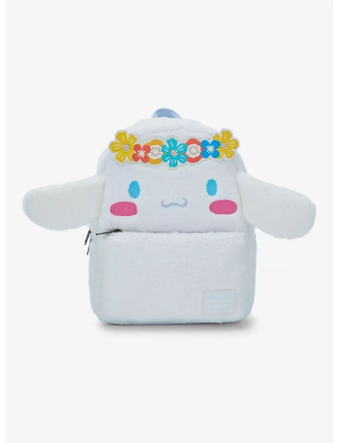NEW NWT Loungefly Cinnamoroll Flower Crown Plush Fuzzy Mini Backpack Hello Kitty