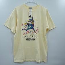VINTAGE Cirque Du Soleil Men Shirt large yellow 90s Treasure Island Las Vega