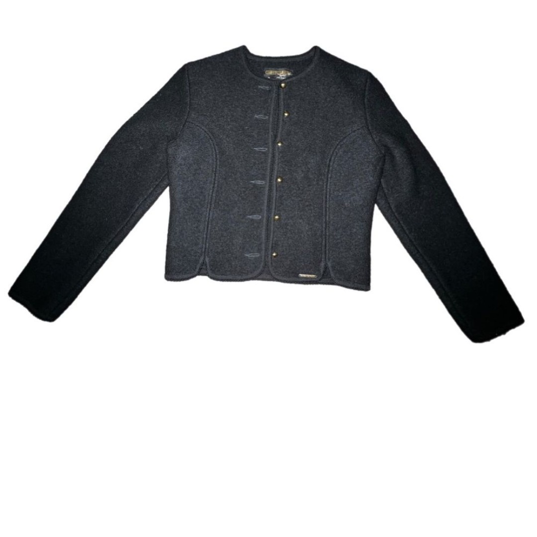 GEIGER Sweater Jacket Cardigan Button Superlight boiled wool Austria 36 /6US VTG