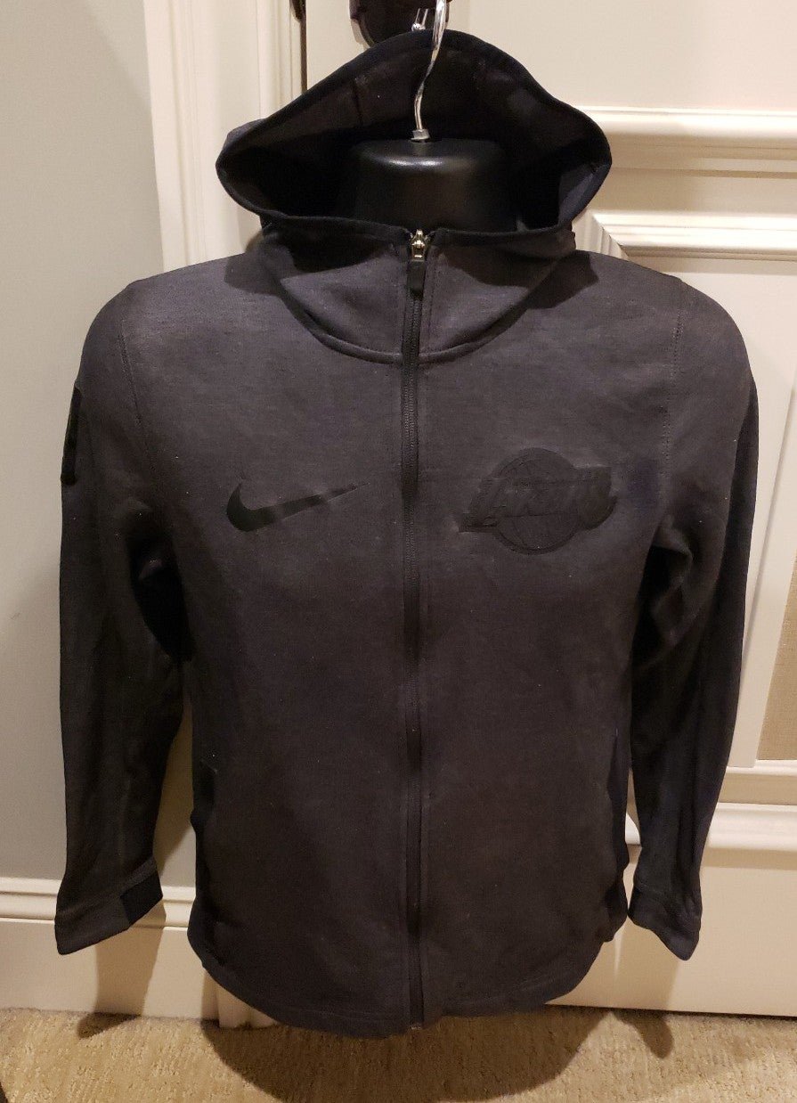 LA LAKERS Nike Dri-Fit Boy's Warm-Up Hoodie Sweatshirt size L