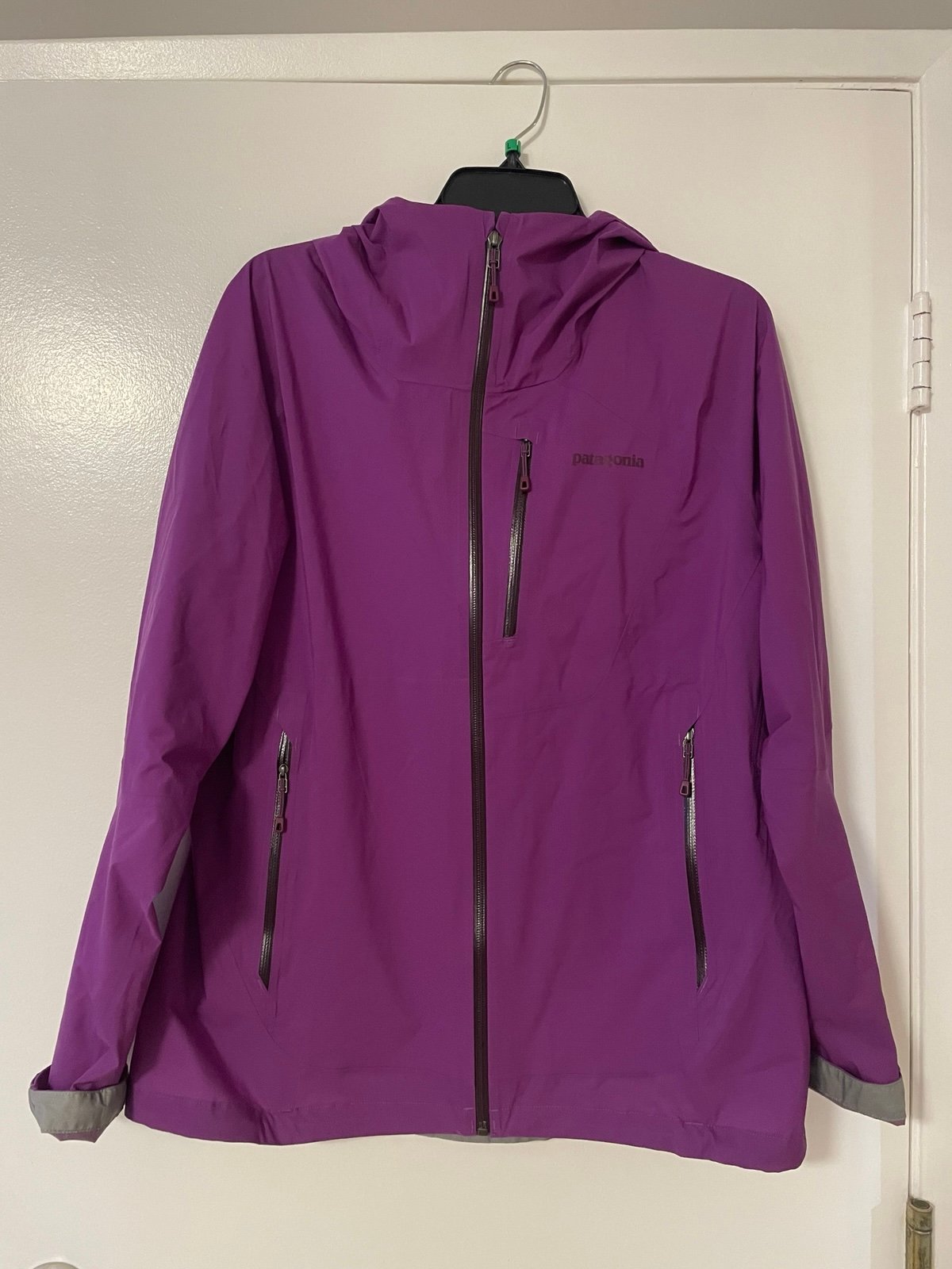 Patagonia Jacket Women Large Purple H2no Rain Torrentshell Windbreaker Hooded