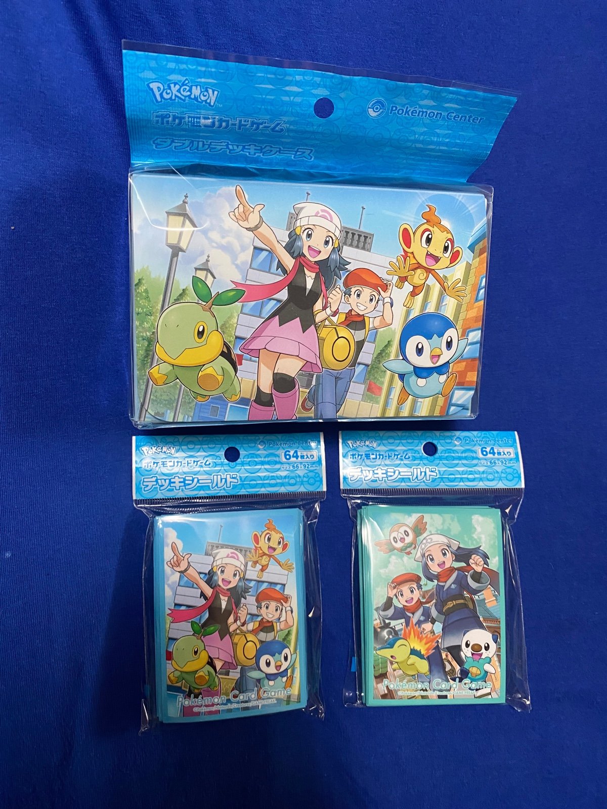 Pokemon Center tcg 2x sleeves dbl deckbox set hisui sinnoh