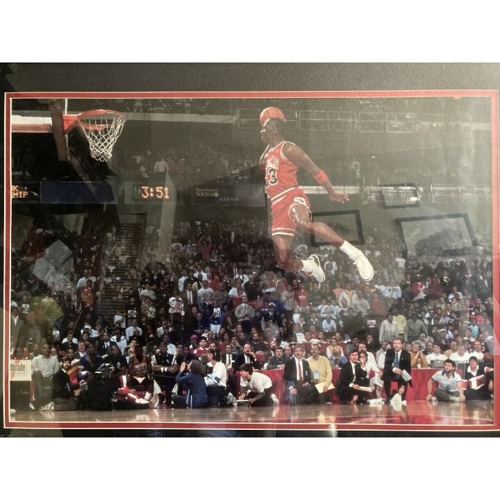 Vintage Michael Jordan AIR JORDAN LOGO ORIGIN 1988 All Star Slam Dunk Poster