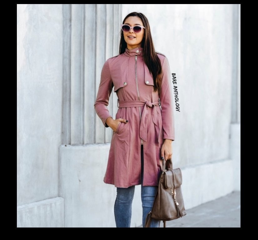 Mauve Trench Coat