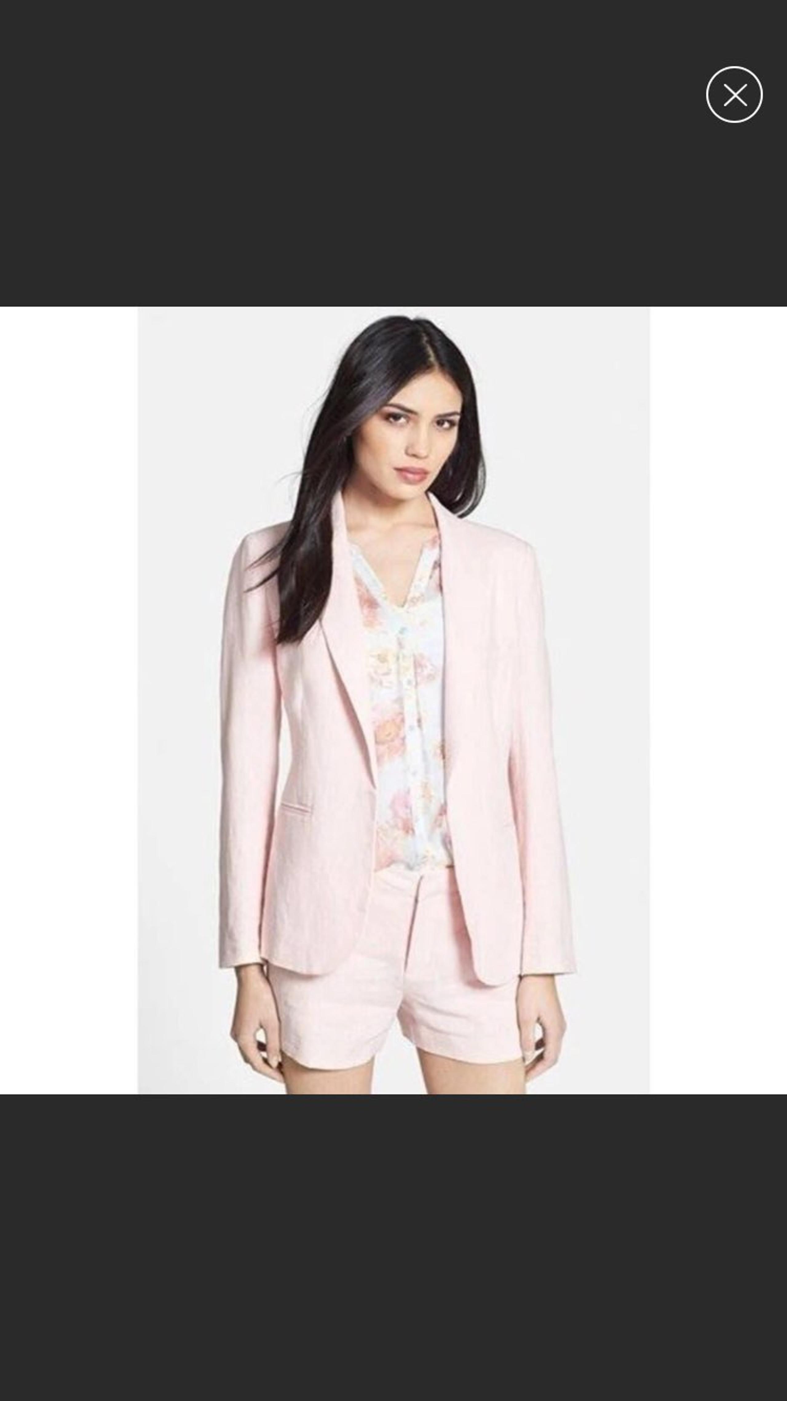 NWT Joie Mehira Linen Blazer Pink