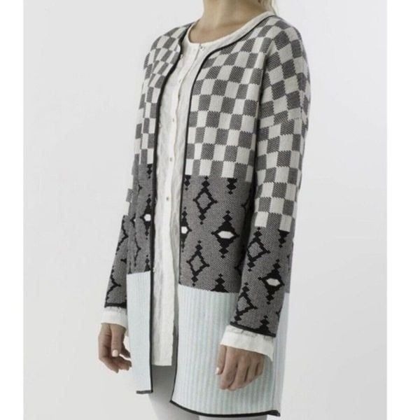 margaret o'leary Cardigan Sweater 100% Cotton Multicolor Thick Women's Size...