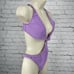 Gigi C Purple Asymmetrical Cheeky One Piece Swimsuit Cut Out USA Made Size Small