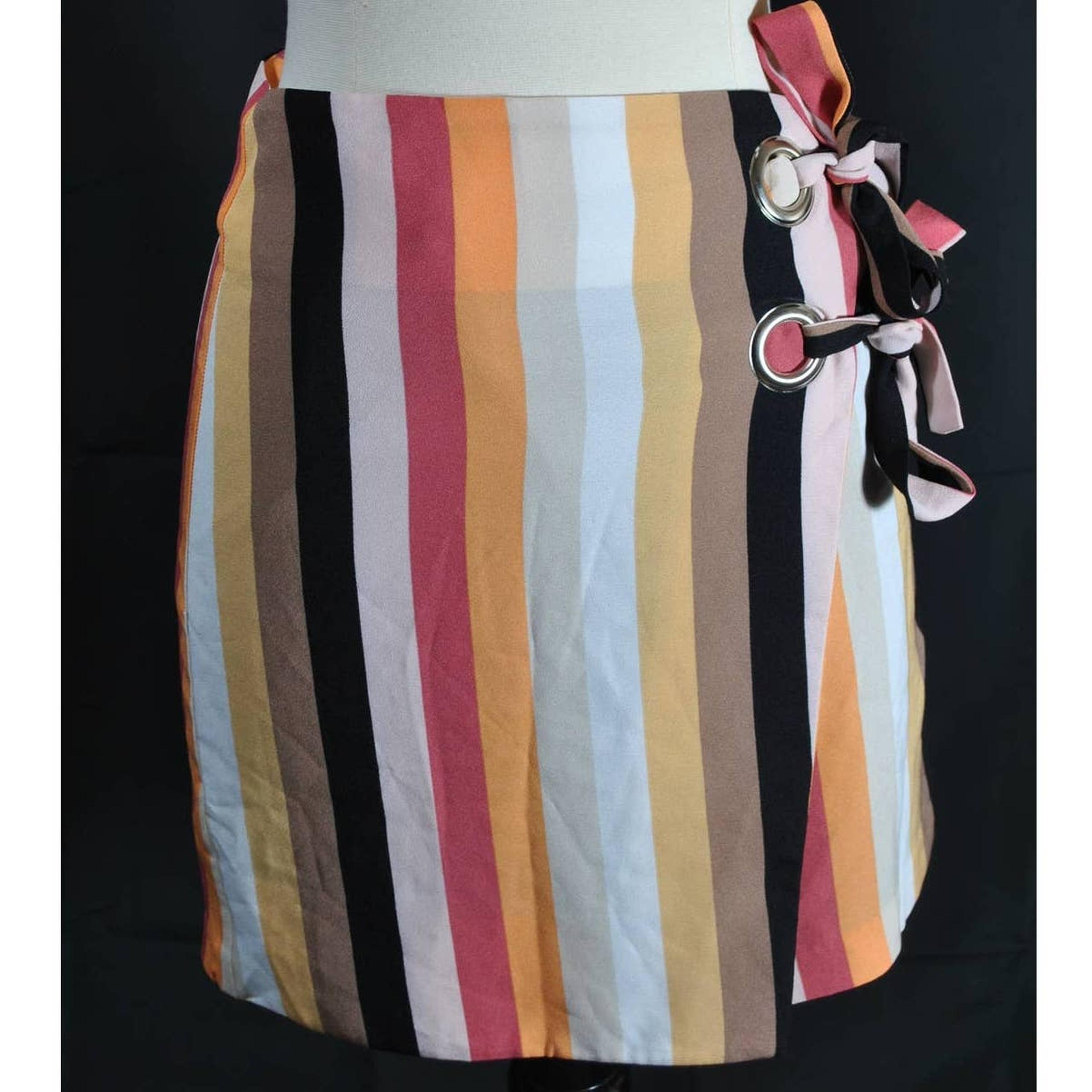 Urban Outfitters Striped Faux Wrap Skirt- S