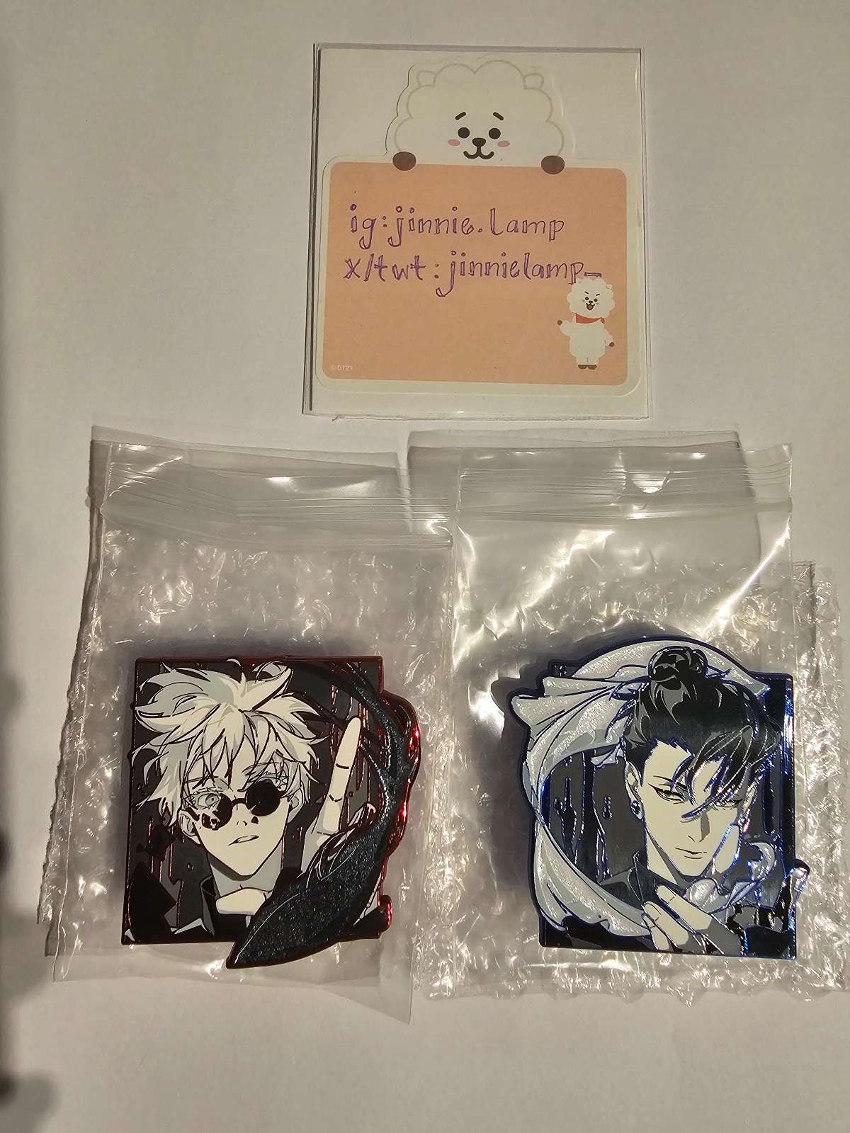 MoshieMarket Jujutsu Kaisen Satosugu STSG Beta FishEnamel Pin - Chrome set