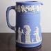 Vintage Wedgewood Jasperware Pitcher 5 Neoclassical Wedgewood Blue White Mark