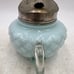 VTG 1930's Art Deco 4 H x 4 DIA Opaque Blue Quilted Glass Cream/Syrup Pitcher!