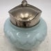 VTG 1930's Art Deco 4 H x 4 DIA Opaque Blue Quilted Glass Cream/Syrup Pitcher!