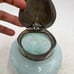 VTG 1930's Art Deco 4 H x 4 DIA Opaque Blue Quilted Glass Cream/Syrup Pitcher!