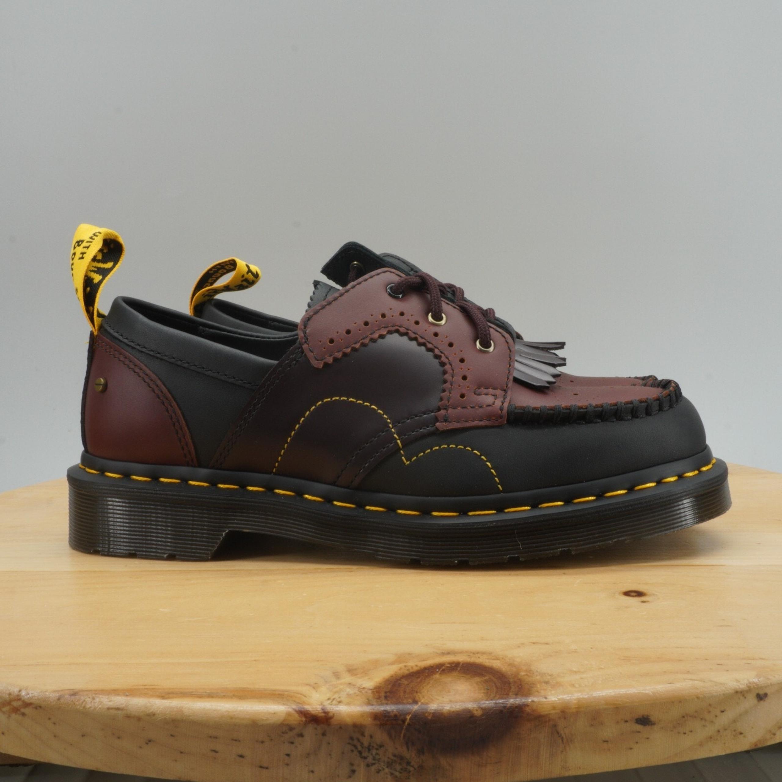 Dr. Martens 1461 Fused Womens Size 7 Patchwork Shoes Black Brown Oxblood NEW
