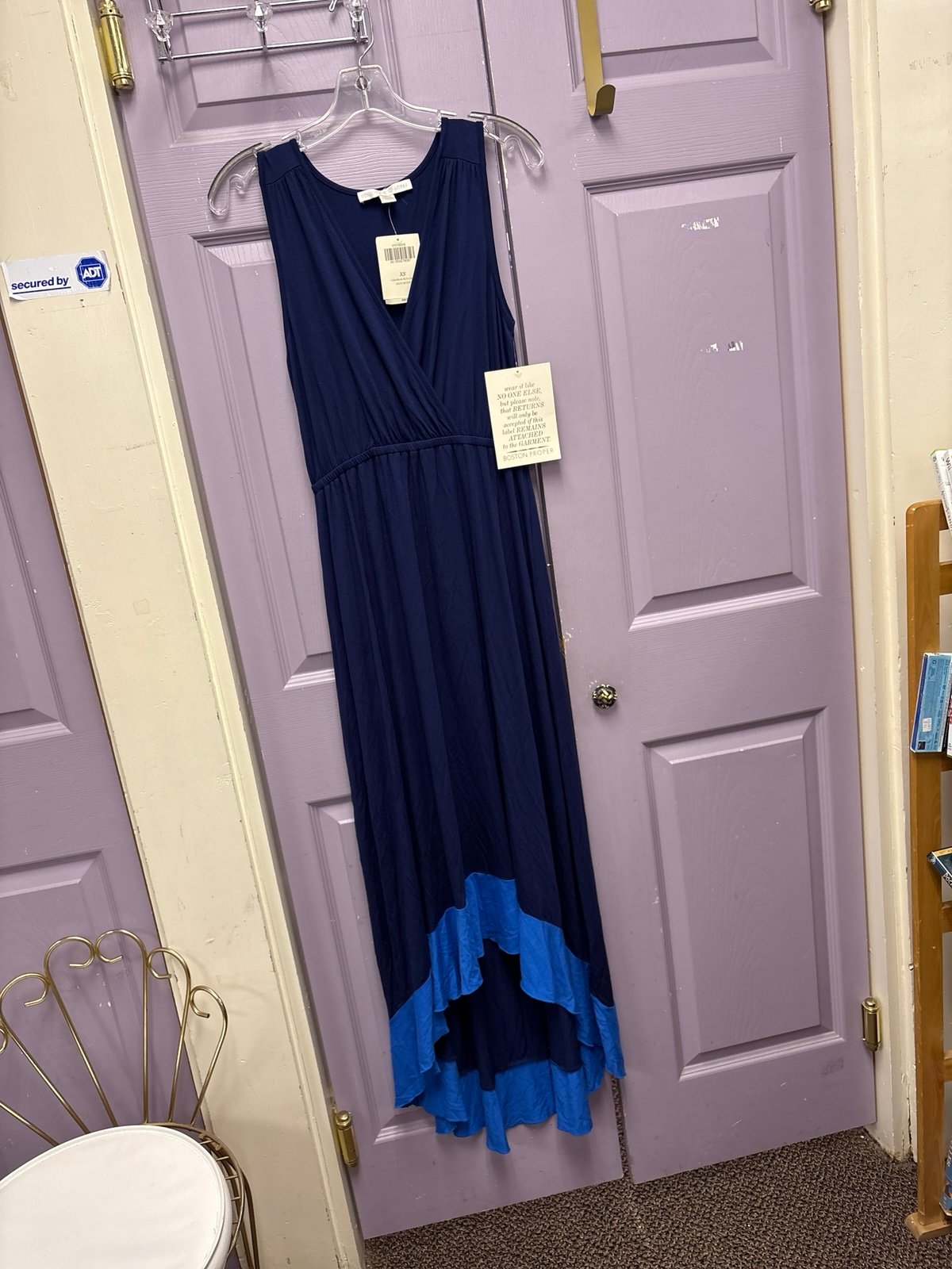 Dress Boston proper woman's size XL. New with tags. High to low dress. Navy blue