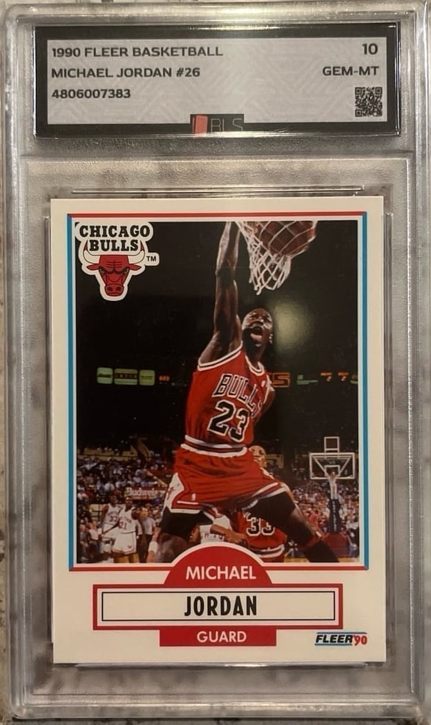 1990 Fleer #26 MICHAEL JORDAN - BLS 10 GEM MINT