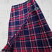 90s Vintage Navy Red Tartan Archie Brown Scottish Tartan Wool Kilt Skirt Size 8