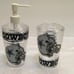 Dallas Cowboys inspired soap dispenser set/ bathroom accessories. 3 pcs