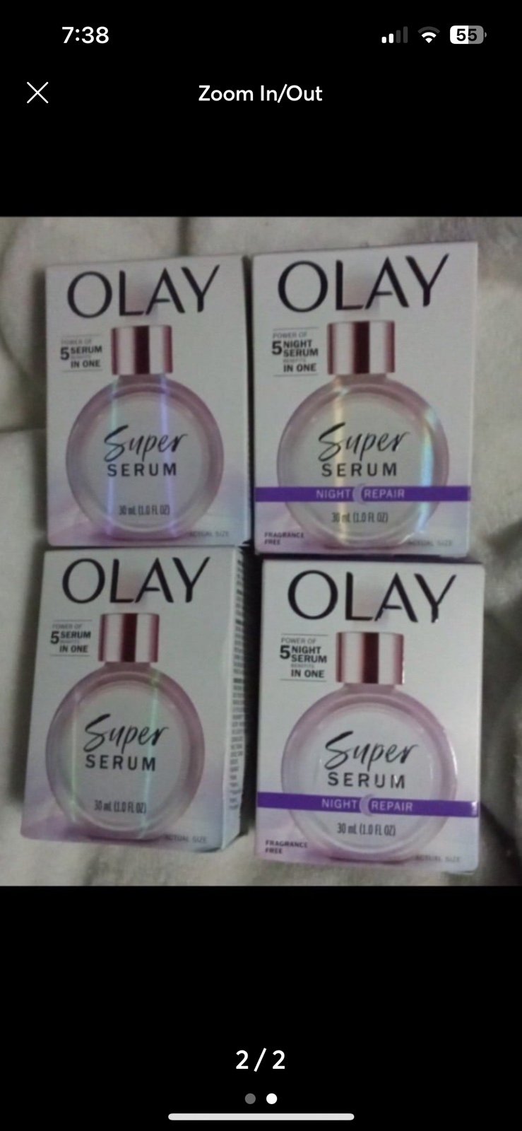 Olay Super Serum Full Size 8-count New! 4-day and 4-night