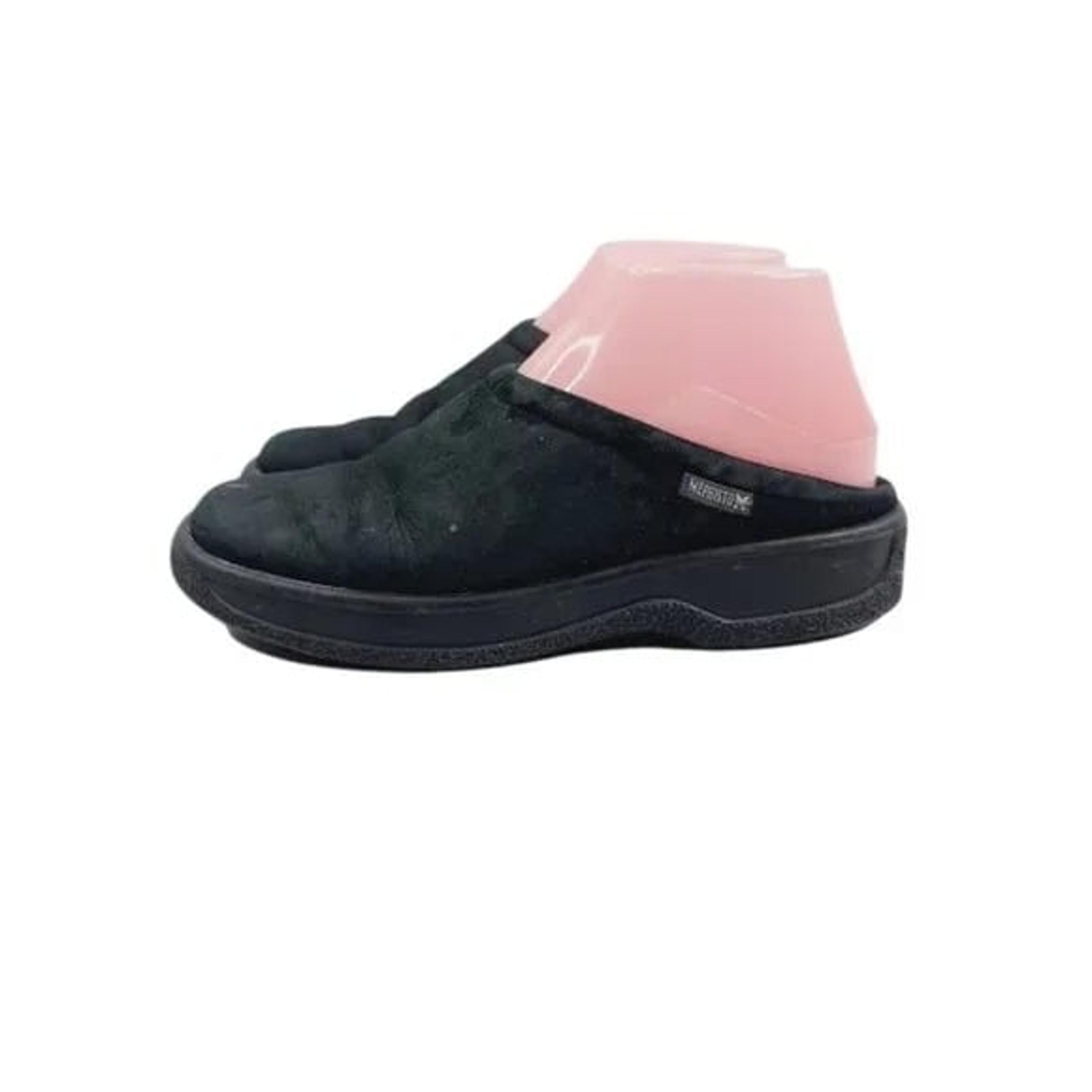Mephisto Women's Black Leather Outdoor Slip-On Winter Casual Clogs Size 6