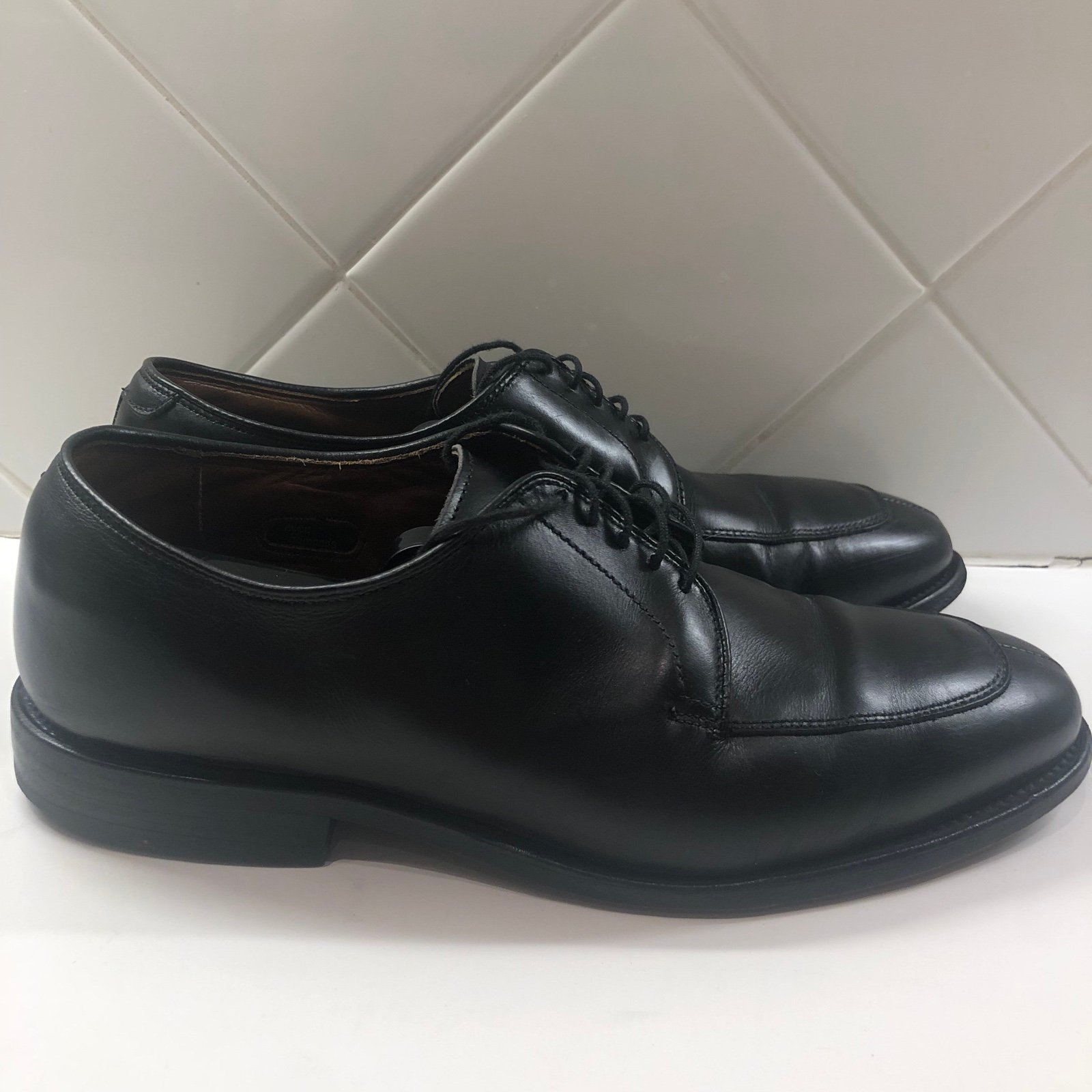 Allen Edmonds Delray Black Leather Split Toe Oxfords Shoes Mens Size 8