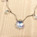 14K White Gold and Faceted Crystal Necklace