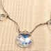 14K White Gold and Faceted Crystal Necklace