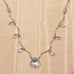 14K White Gold and Faceted Crystal Necklace