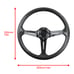 NEW JDM UNIVERSAL 350MM CARBON FIBER Acrylic Deep Dish 6 Holes Steering Wheel