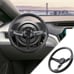 NEW JDM UNIVERSAL 350MM CARBON FIBER Acrylic Deep Dish 6 Holes Steering Wheel