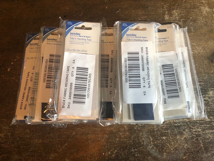 Lot of 54 BONDEX Mend & Repair Fabric Mending Tape 9 Packs 6 In Each