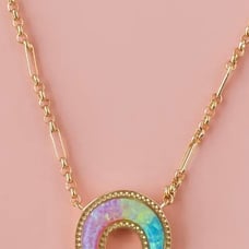 Kendra Scott Rainbow Necklace in Gold/Pastel