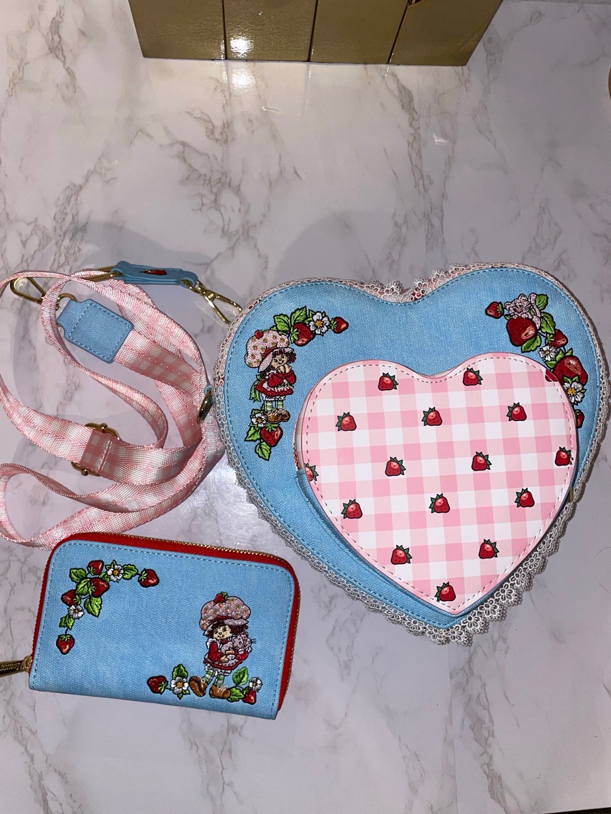 Strawberry Shortcake Loungefly Purse and Matching Wallet