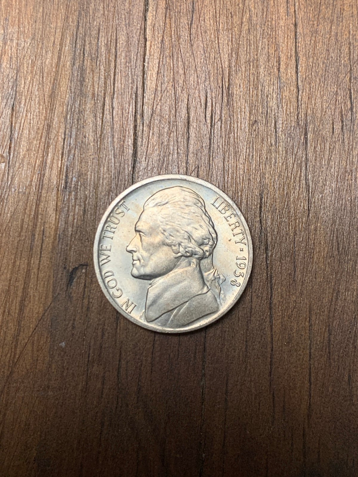 1938 D Jefferson Nickel - error - MS condition