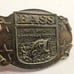 Bass Anglers Sportsmanship Brass Western Belt Buckle Used Condition With Stars.