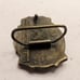 Bass Anglers Sportsmanship Brass Western Belt Buckle Used Condition With Stars.