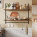 Duct shelves Industrial floating shelves 31 kitchen wall mounted shelves