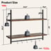 Duct shelves Industrial floating shelves 31 kitchen wall mounted shelves