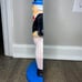 Vintage Uncle Sam Cast Iron Painted Door Stop Americana Red White Blue Large 15”