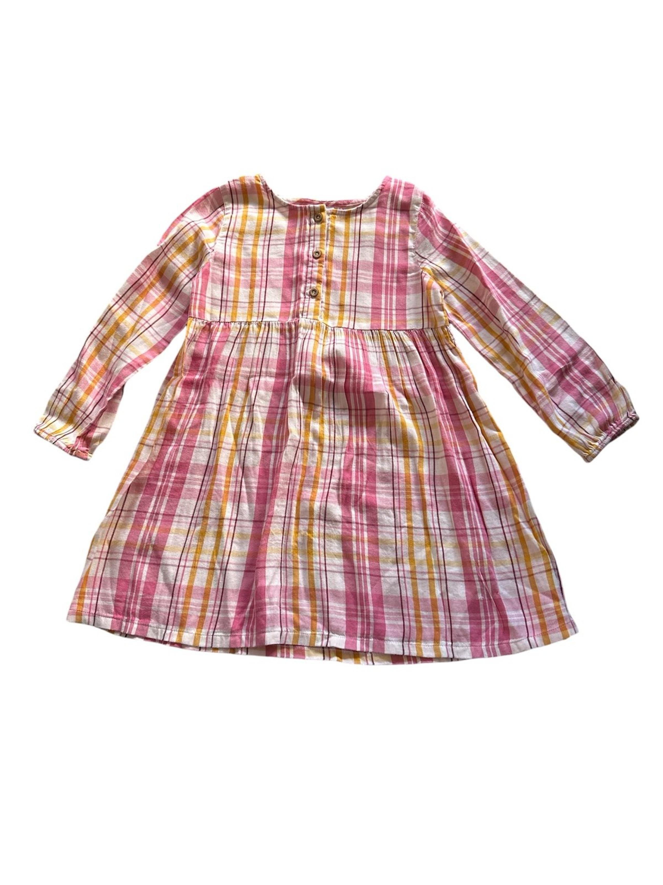 Jumping Beans Girl’s Pink Plaid Dress Size 4