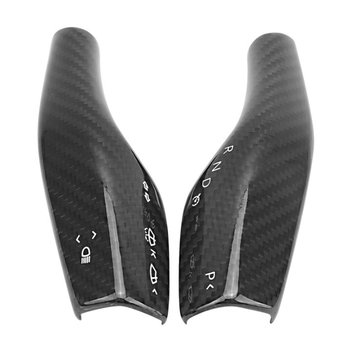 NEW Tesla Model 3 & Y Real Carbon Fiber Steering Wheel Paddle Shift Trim Cover